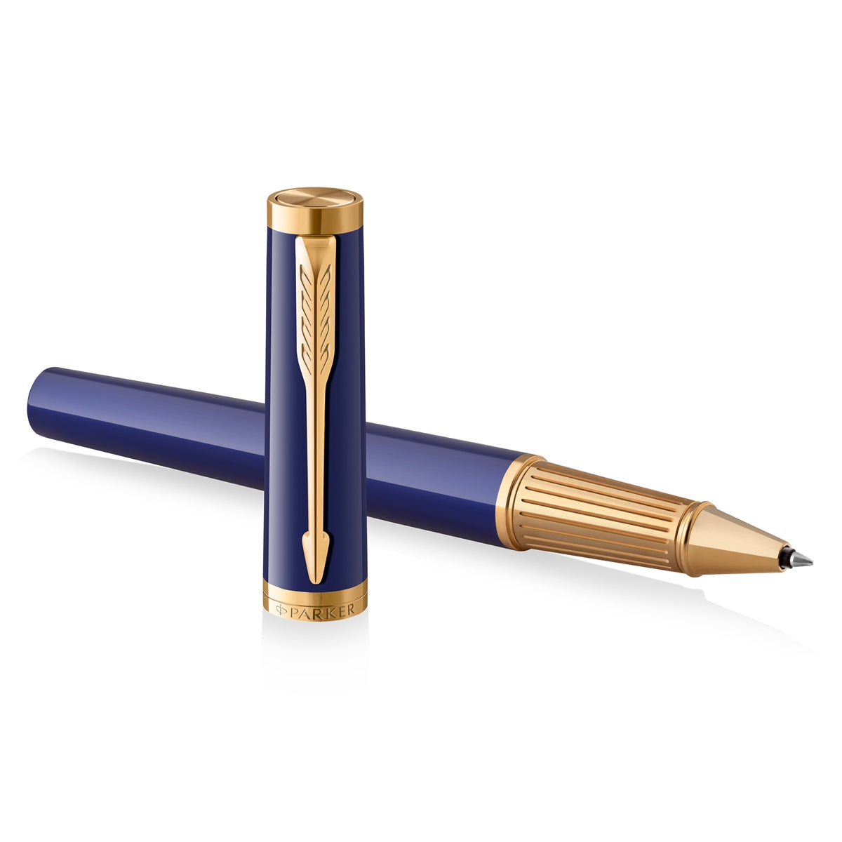 Parker Ingenuity Blue Gold Trim Rollerball Pen