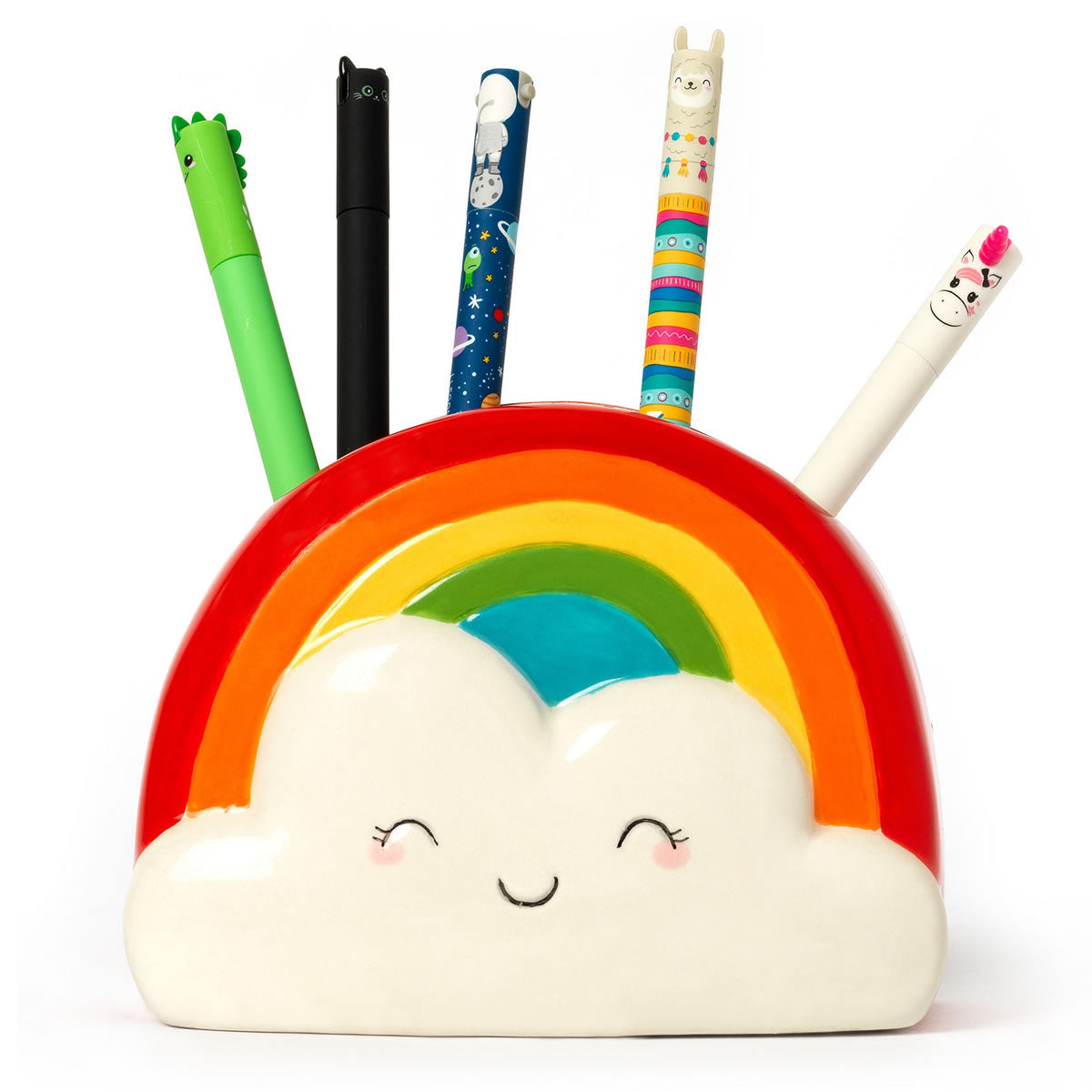 Legami Desk Friends Ceramic Pen Holder - Rainbow