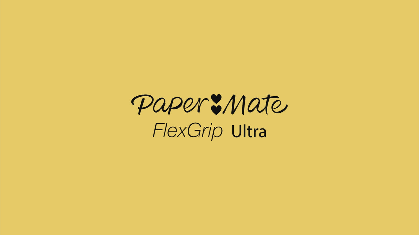 Paper Mate Flexgrip Ultra Pastel Ballpoint Pens - Black Ink - Pack of 5