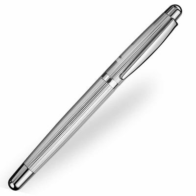 Otto Hutt Design 02 - Pinstripe Sterling Silver Rollerball Pen