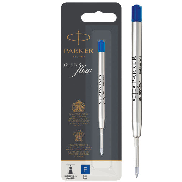Single Parker Fine Quinkflow Ballpoint Pen Refill - Blue