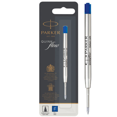 Single Parker Fine Quinkflow Ballpoint Pen Refill - Blue