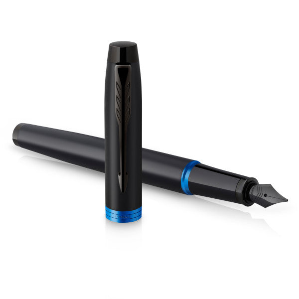 Parker IM Vibrant Rings Marine Blue PVD Fountain Pen