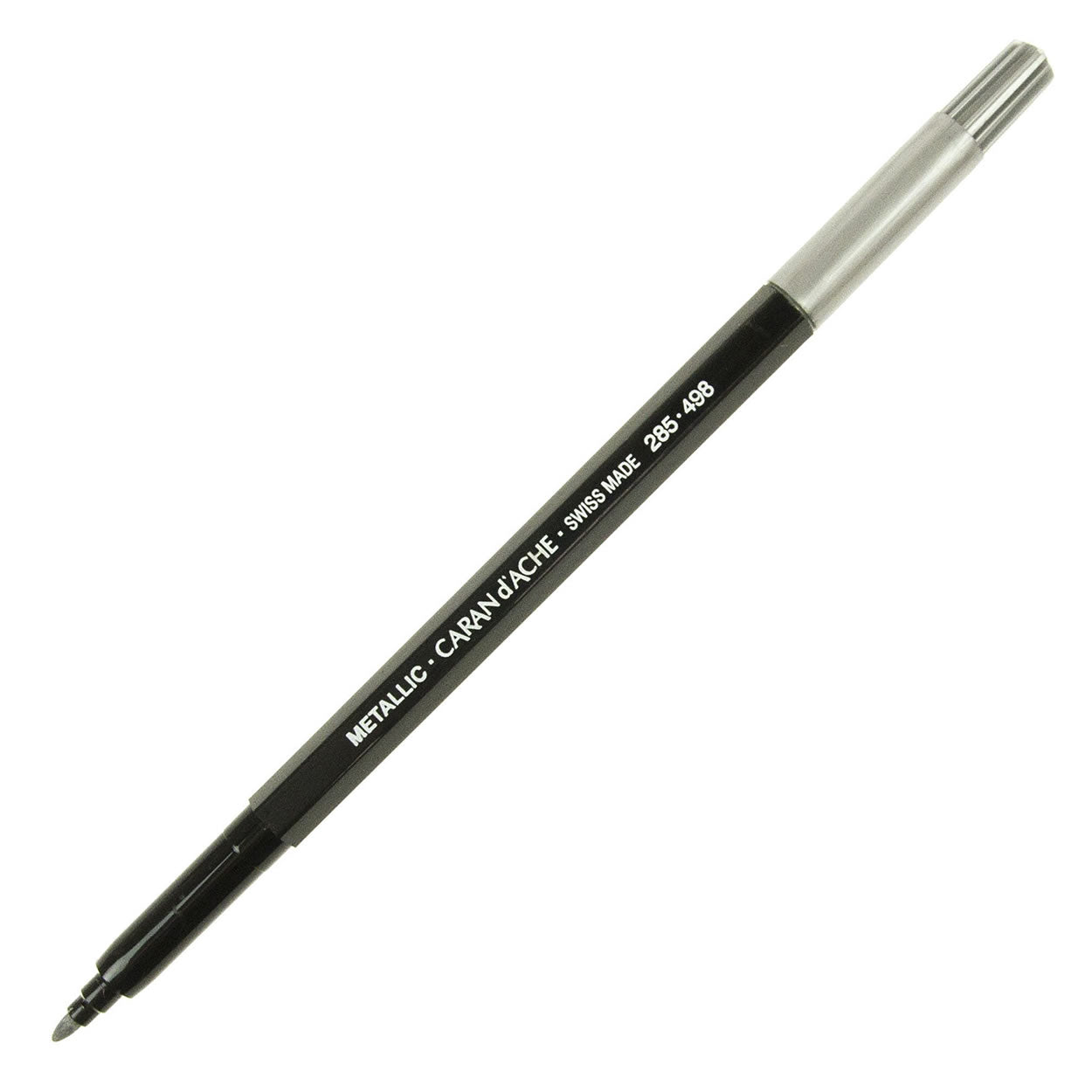 Caran D'Ache Fancolor Metallic Fibre Tip Pen - Silver