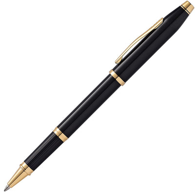 Cross Century II Black Lacquer & 23ct Gold Rollerball Pen