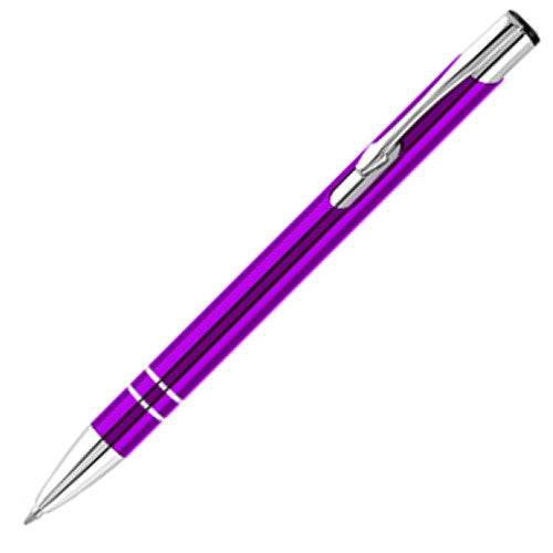 Promotional Pens Personalised Engraved Eleem Metal Ballpoint Pen - Purple