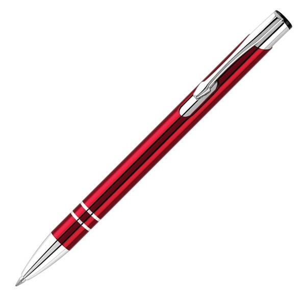 Promotional Pens Personalised Engraved Eleem Metal Ballpoint Pen - Red