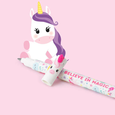 Legami Pink Erasable Gel Pen - Unicorn