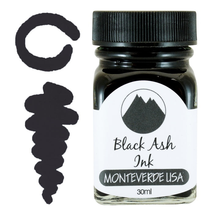 Monteverde Bottled Fountain Pen Ink 30 ml - Black Ash