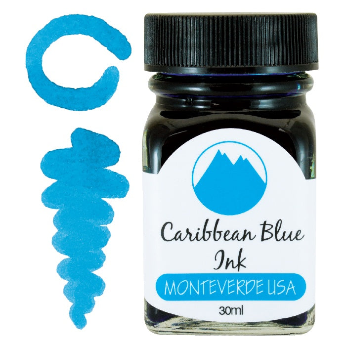 Monteverde Bottled Fountain Pen Ink 30 ml - Caribbean Blue