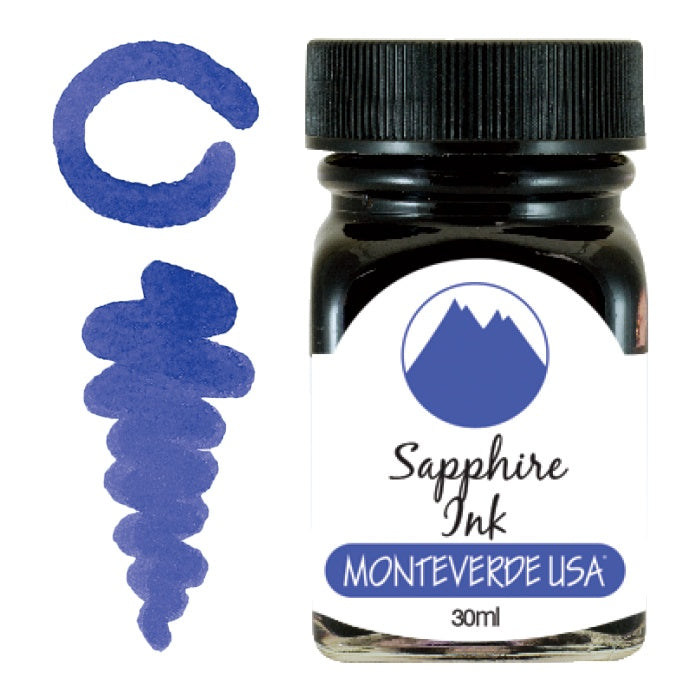 Monteverde Gemstone Bottled Fountain Pen Ink 30 ml - Sapphire