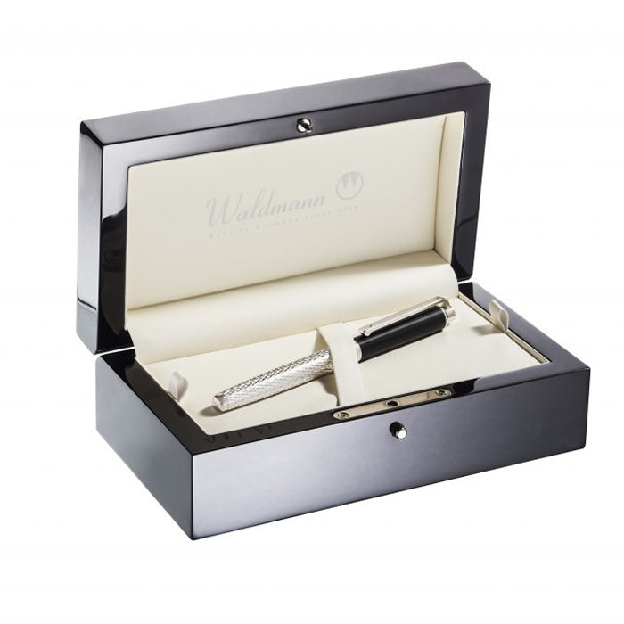 Black Waldmann Wooden Luxury Pen Case For 1-2 Pens