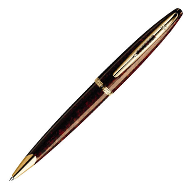 Waterman Carene Ballpoint Pen - Amber Lacquer Gold Trim