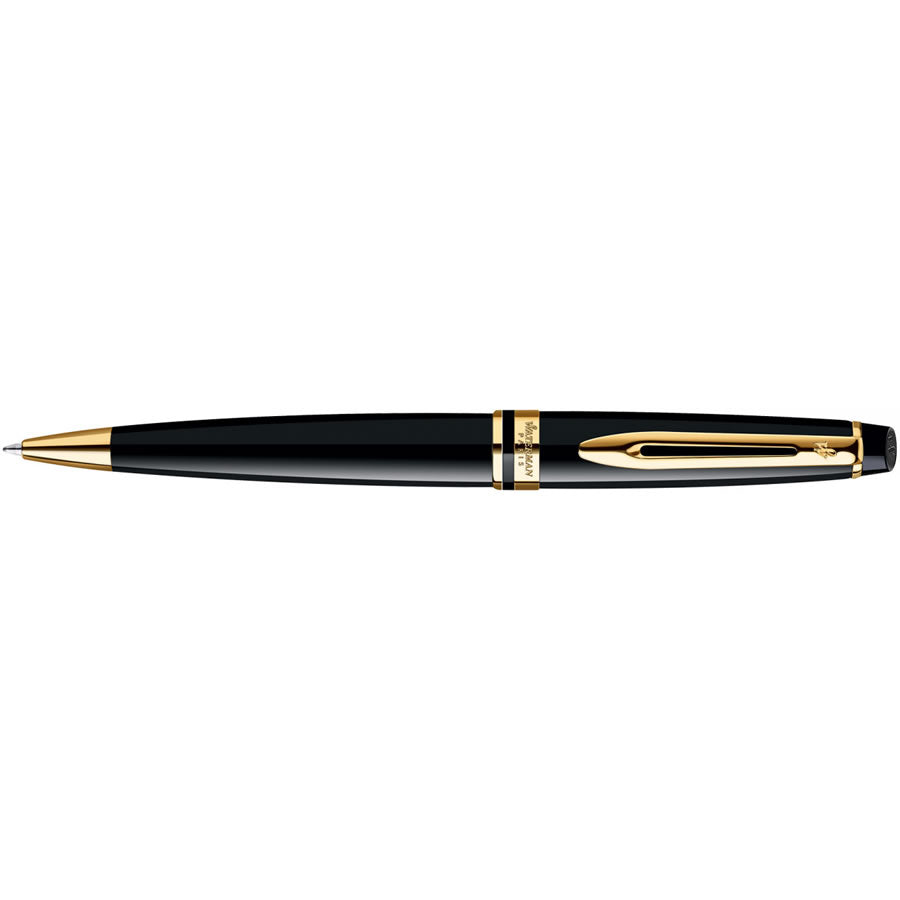 Waterman Expert Black Gold Trim Ballpoint Pen