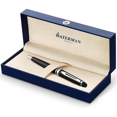 Waterman Expert Black Chrome Trim Ballpoint Pen