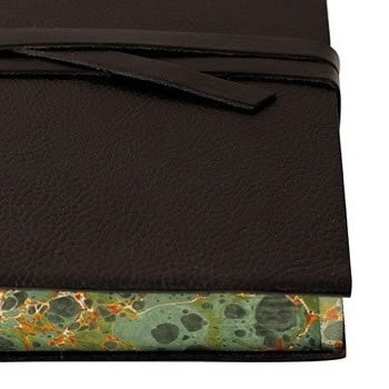 Chianti Medium Black Leather Journal