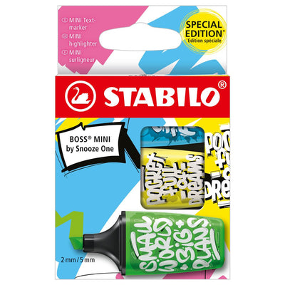 STABILO BOSS MINI Highlighters by Snooze One - Pack of 3