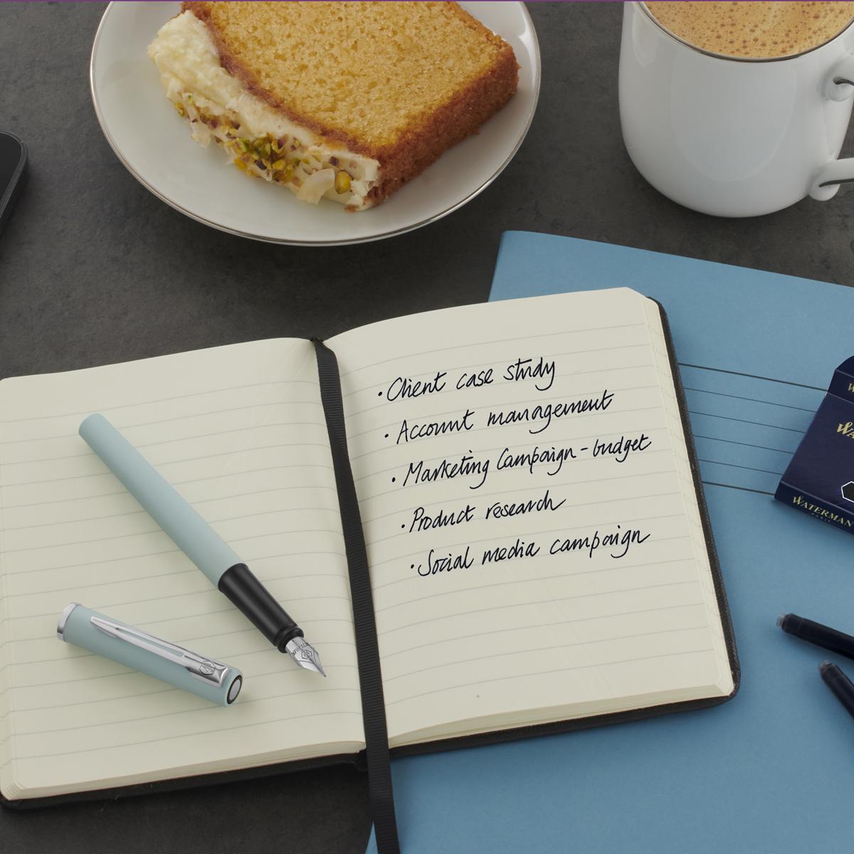 Pack of 6 Short International Waterman Fountain Pen Cartridges - Black