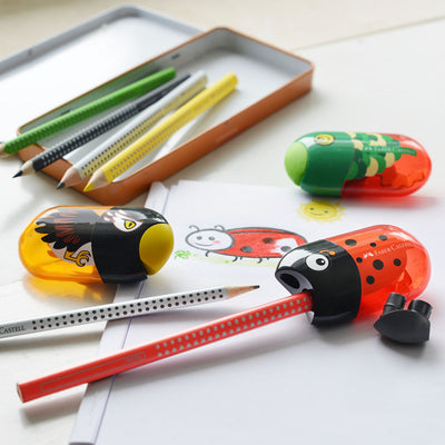 Faber-Castell Double Hole Ladybird Pencil Sharpener & Eraser