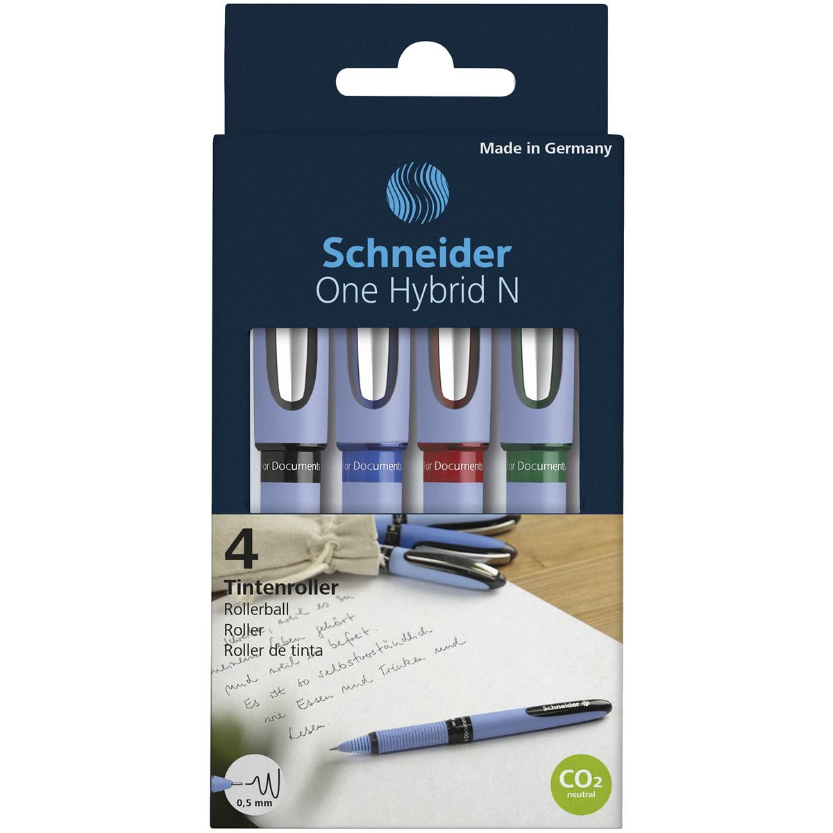 Schneider One Hybrid N 0.5 Roller Pens - Pack of 4