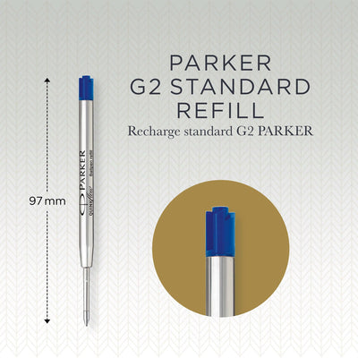 Parker Medium Quinkflow Ballpoint Pen Refills in Blue - Pack of 10