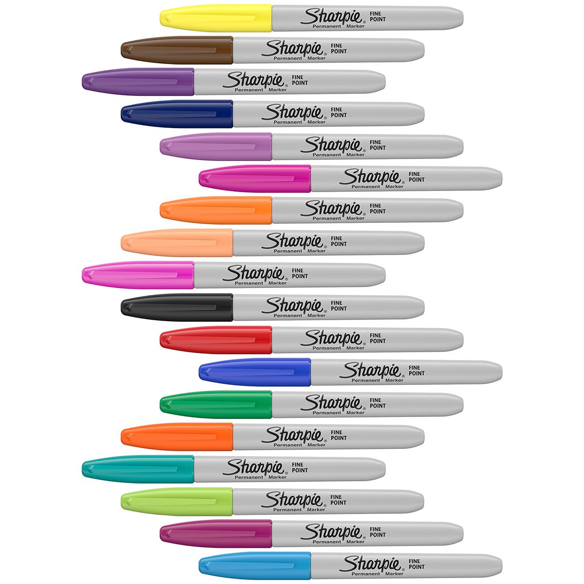 Sharpie Permanent Markers Assorted Fun Colours - Pack of 18