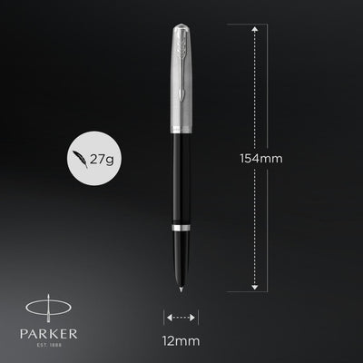 Parker 51 Core Black with Chrome Trim Fountain Pen