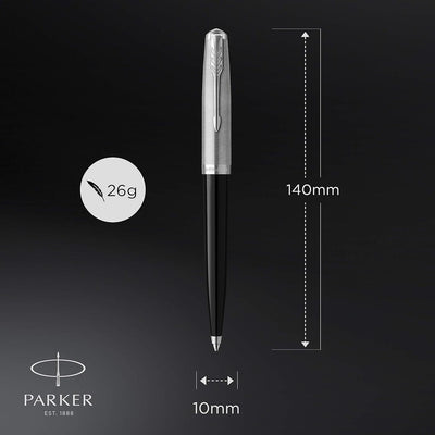 Parker 51 Black with Chrome Trim Ballpoint Pen
