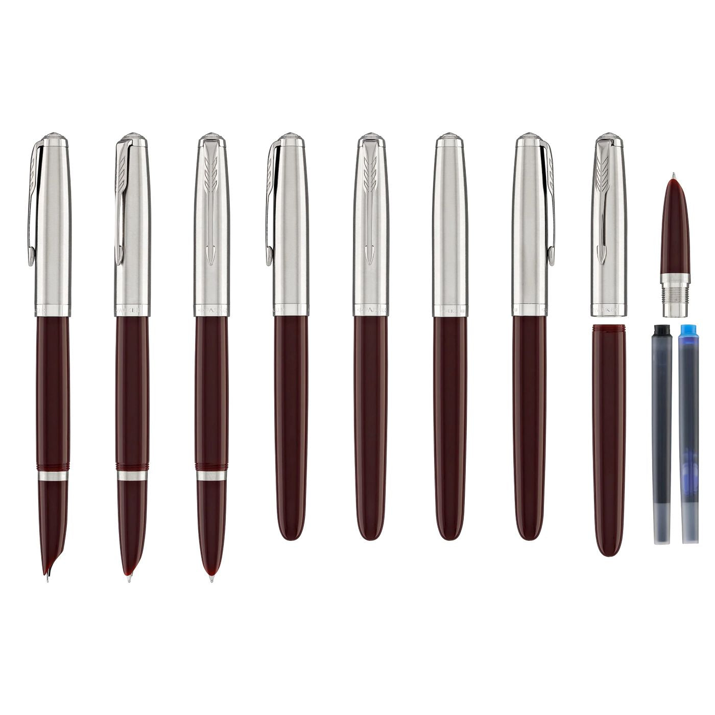 Parker 51 Burgundy with Chrome Trim Fountain Pen