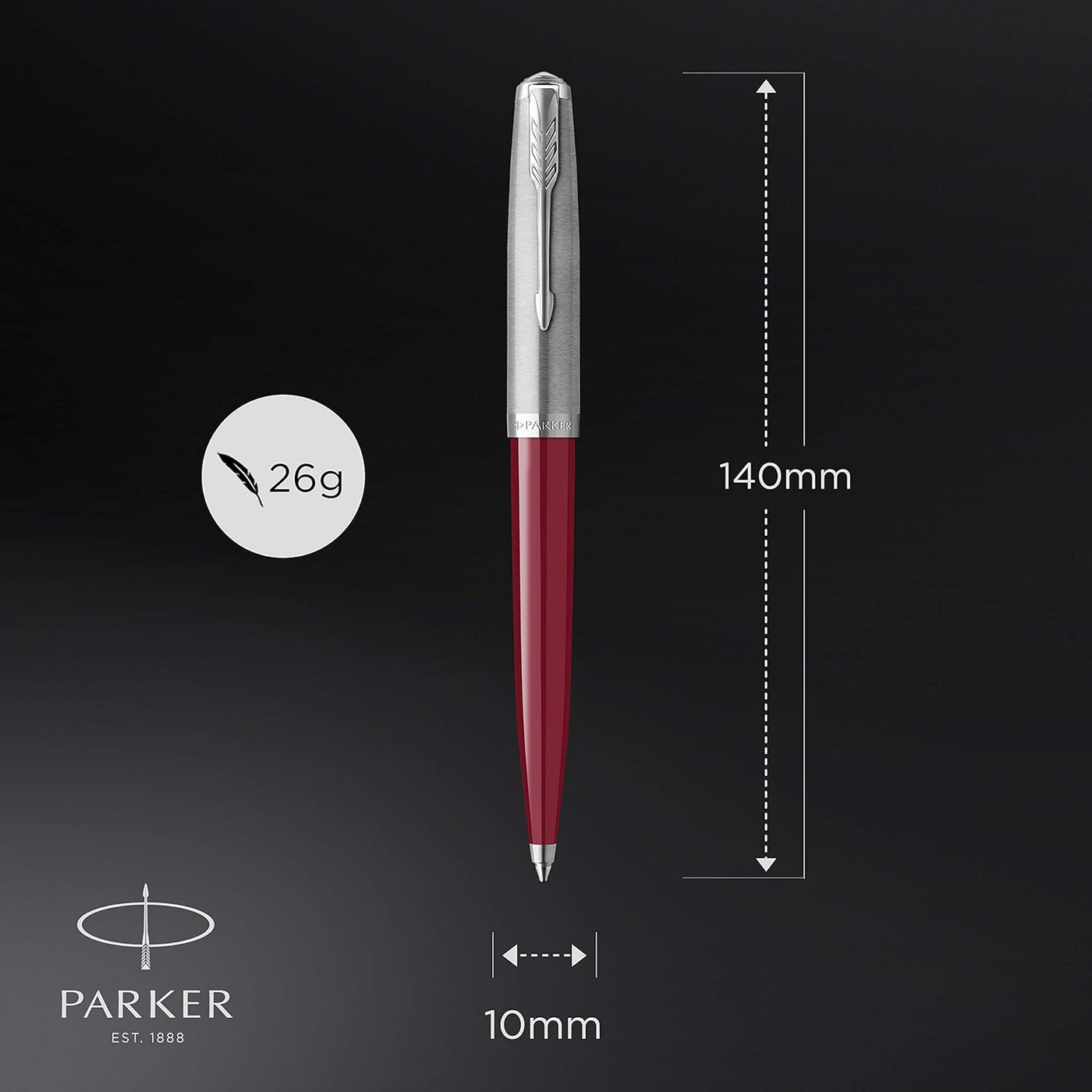Parker 51 Burgundy with Chrome Trim Ballpoint Pen