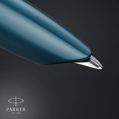 Parker 51 Teal Blue with Chrome Trim Fountain Pen