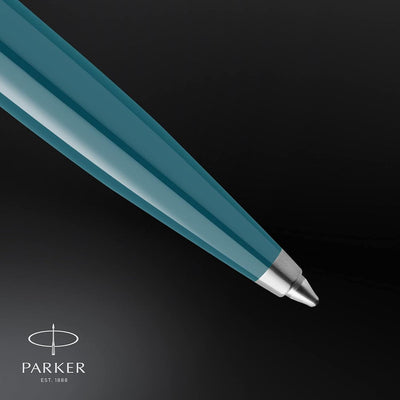 Parker 51 Teal Blue with Chrome Trim Ballpoint Pen