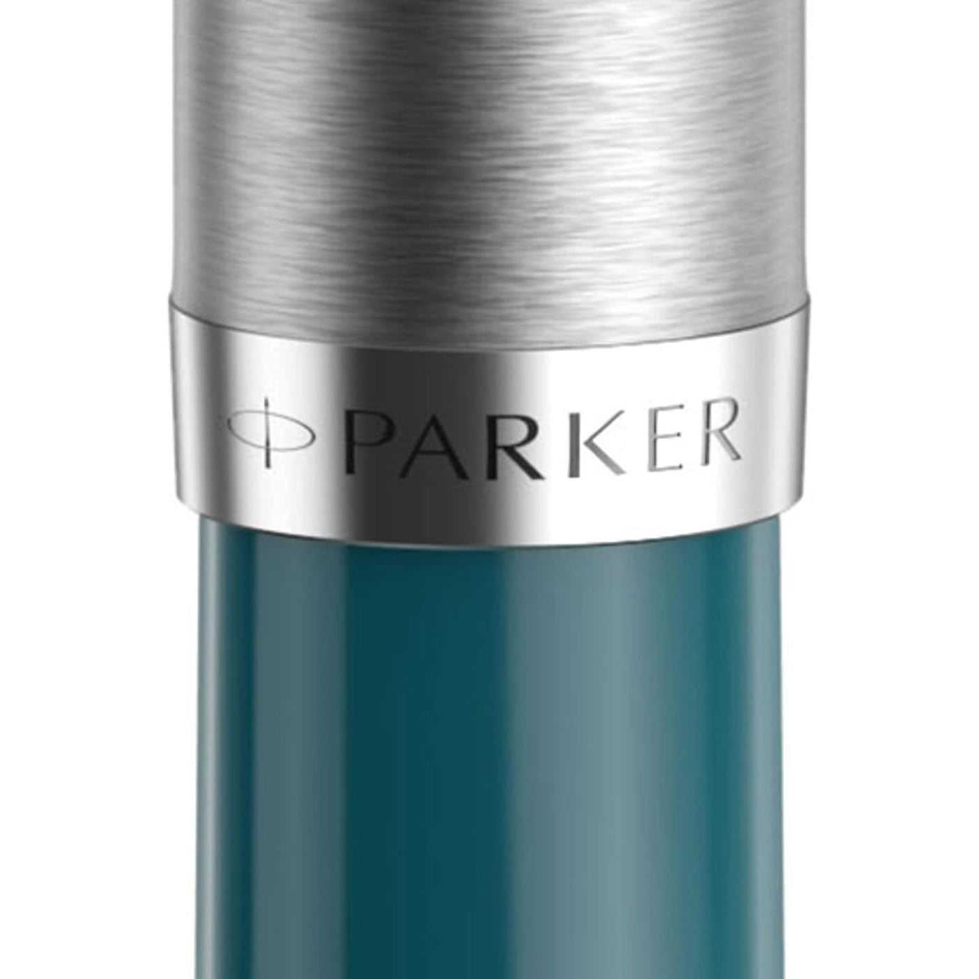 Parker 51 Teal Blue with Chrome Trim Ballpoint Pen