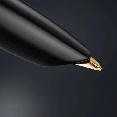 Parker 51 Deluxe Black with Gold Trim - 18k Gold Nib Fountain Pen