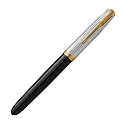 Parker 51 Black with Gold Trim Fountain Pen - Premium Collection