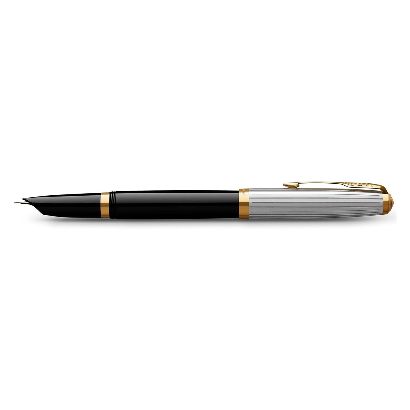 Parker 51 Black with Gold Trim Fountain Pen - Premium Collection
