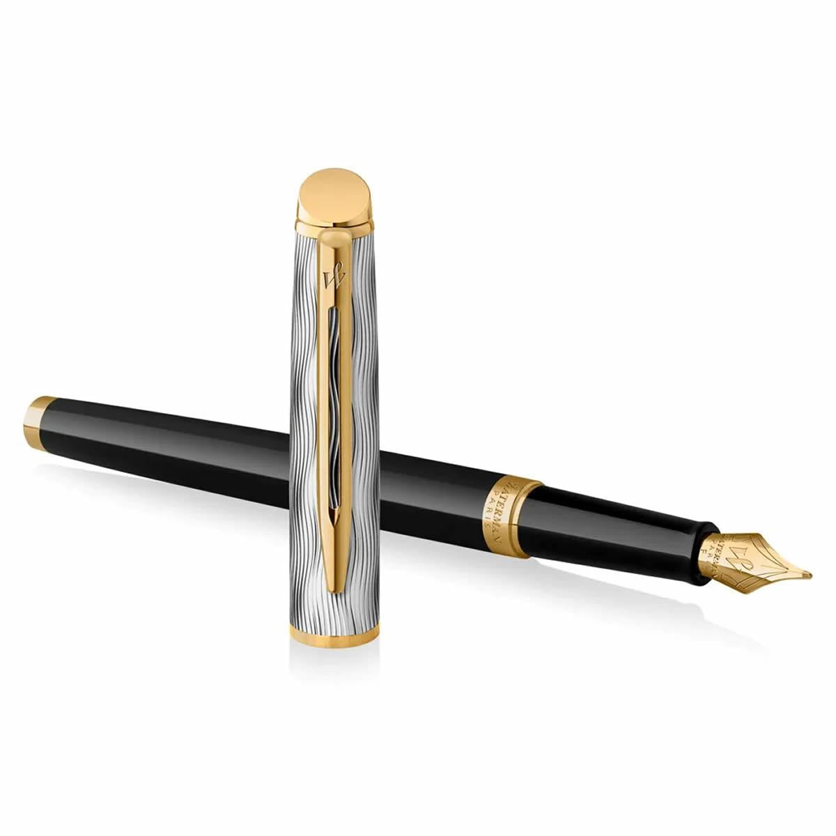 Waterman Hemisphere Deluxe Black With Gold Trim Fountain Pen - Special Edition