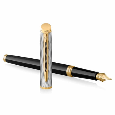 Waterman Hemisphere Deluxe Black With Gold Trim Fountain Pen - Special Edition