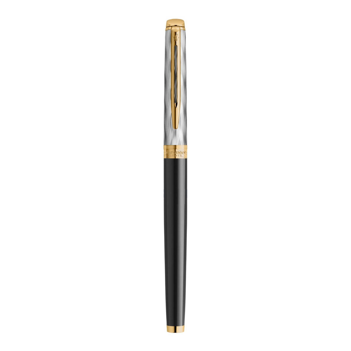Waterman Hemisphere Deluxe Black With Gold Trim Rollerball Pen - Special Edition