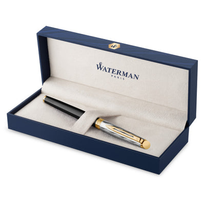 Waterman Hemisphere Deluxe Black With Gold Trim Rollerball Pen - Special Edition