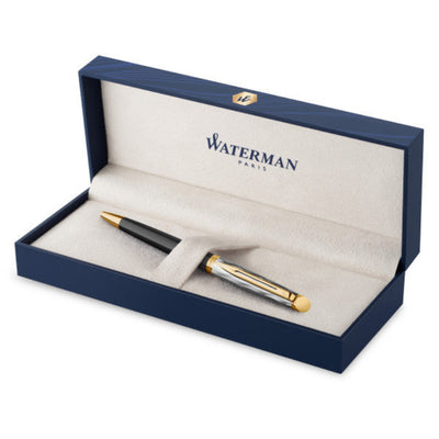 Waterman Hemisphere Deluxe Black With Gold Trim Ballpoint Pen - Special Edition