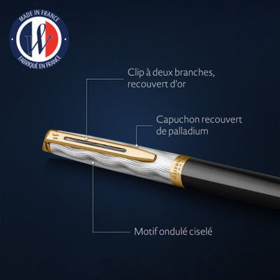 Waterman Hemisphere Deluxe Black With Gold Trim Ballpoint Pen - Special Edition