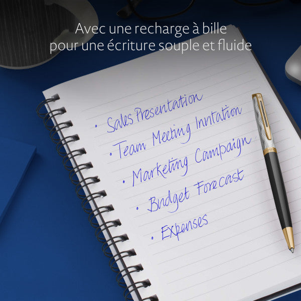 Waterman Hemisphere Deluxe Black With Gold Trim Ballpoint Pen - Special Edition