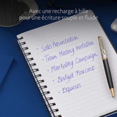 Waterman Hemisphere Deluxe Black With Gold Trim Ballpoint Pen - Special Edition