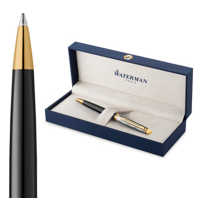 Waterman Hemisphere Deluxe Black With Gold Trim Ballpoint Pen - Special Edition