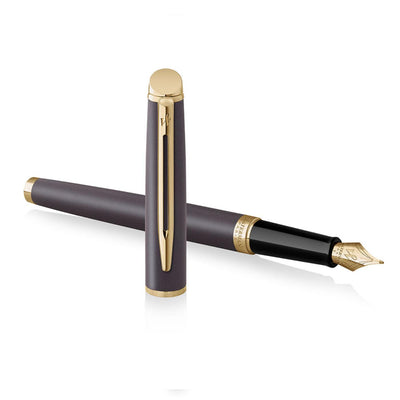 Waterman Hemisphere Metallic Black With Gold Trim Fountain Pen