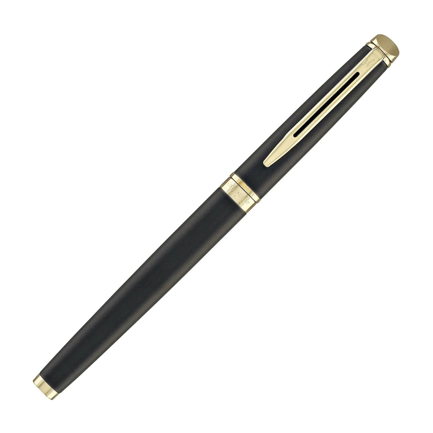 Waterman Hemisphere Metallic Black With Gold Trim Rollerball Pen