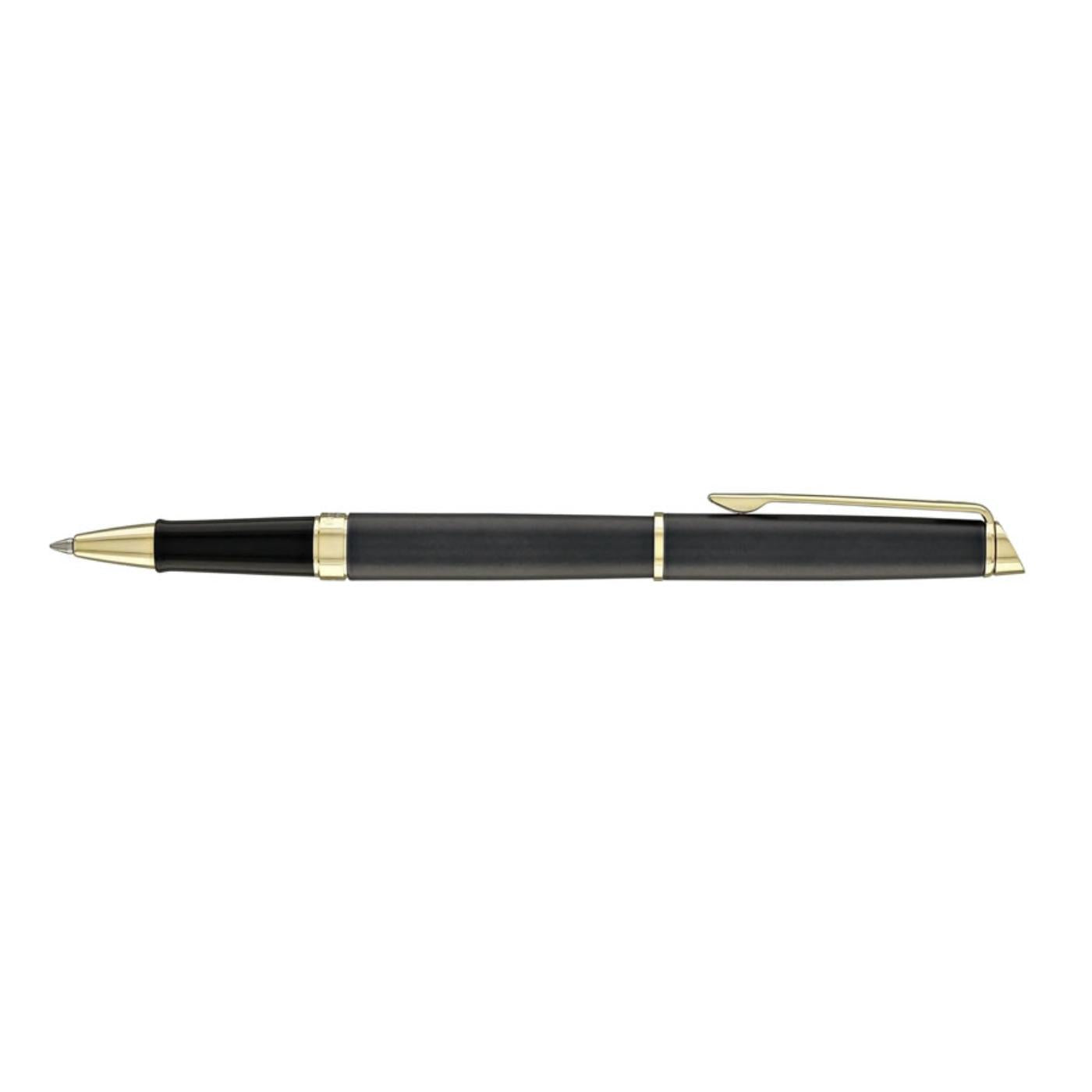 Waterman Hemisphere Metallic Black With Gold Trim Rollerball Pen