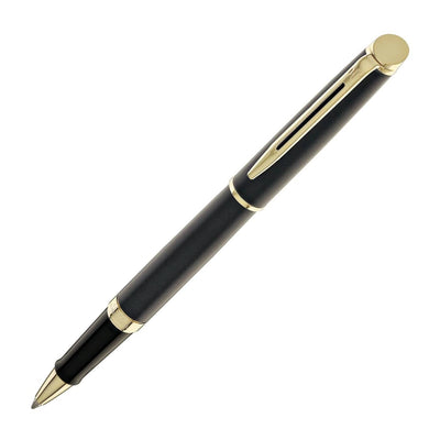 Waterman Hemisphere Metallic Black With Gold Trim Rollerball Pen