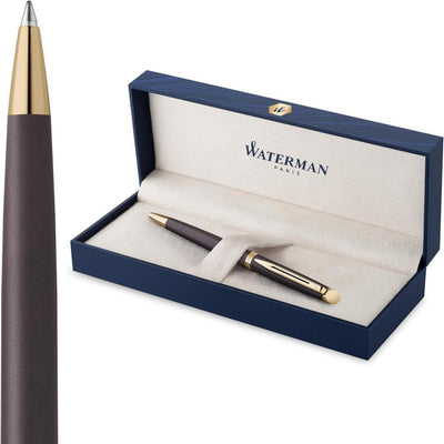 Waterman Hemisphere Metallic Black With Gold Trim Ballpoint Pen